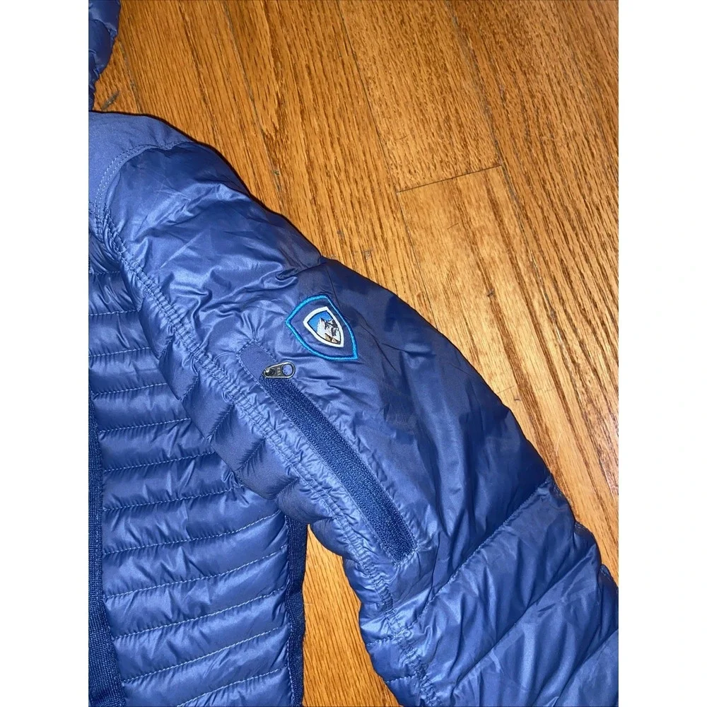 Kuhl Women Spyfire Hoody Down Puffer Jacket Blue Womens Small